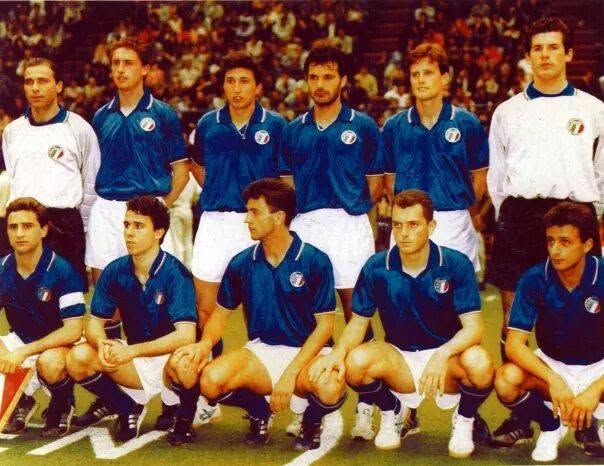 La Nazionale italiana in formazione